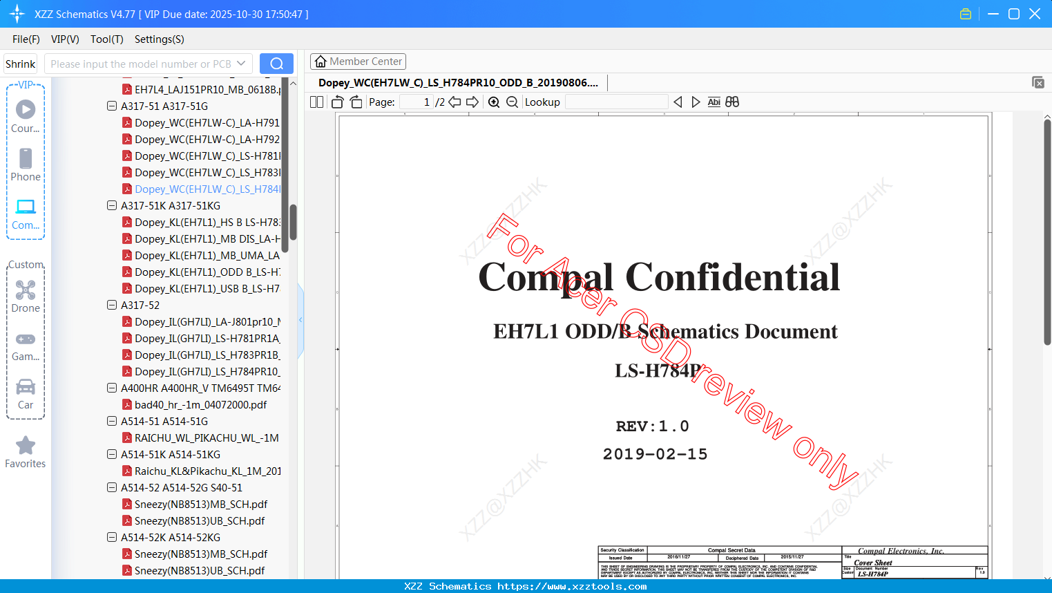 Laptop ACER Dopey_WC(EH7LW_C)_LS_H784PR10_ODD_B_20190806